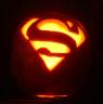 Superman logo pumpkin